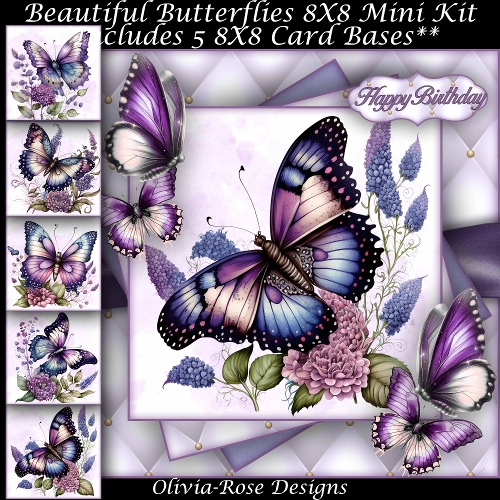 Beautiful Butterflies Mini Kit 8X8