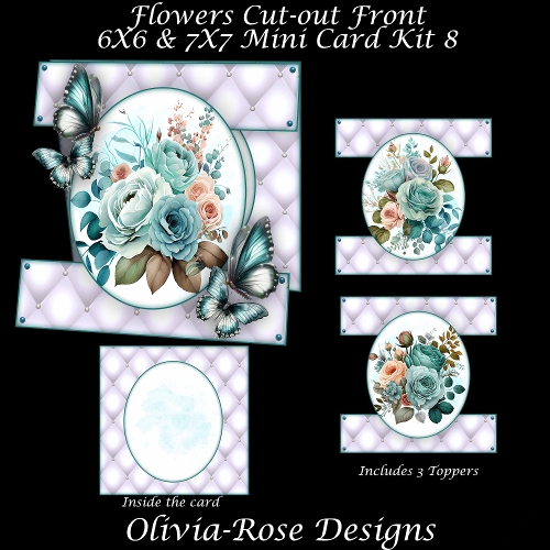 Flowers Cut-out Front Card Mini Kit 8