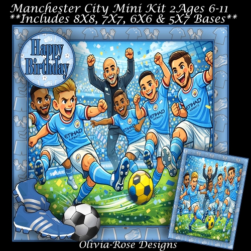 Manchester City Mini Kit 2 Ages 6-11 included