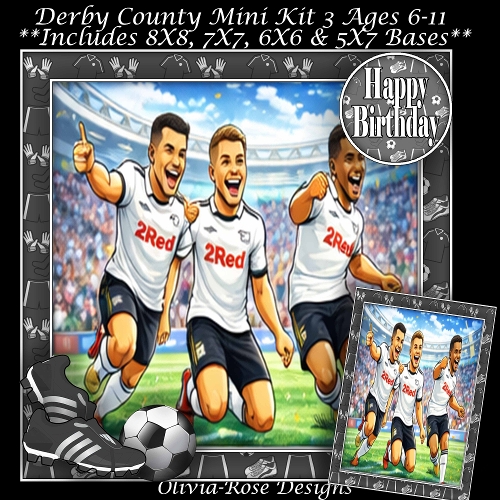 cup1428141_104105 - Derby County Mini Kit 3  Ages 6-11 included