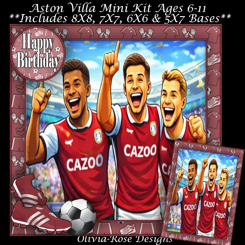 cup1428153_104105 - Aston Villa Mini Kit  Ages 6-11 included