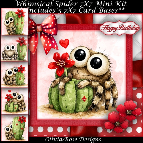Whimsical Spider Mini Kit 7X7