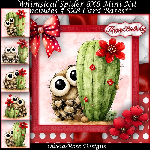 Whimsical Spider Mini Kit 8X8