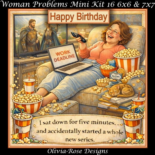 cup1432809_104105 - Woman Problems Mini Kit 16  **Includes 6x6 & 7x7 Card Bases** 