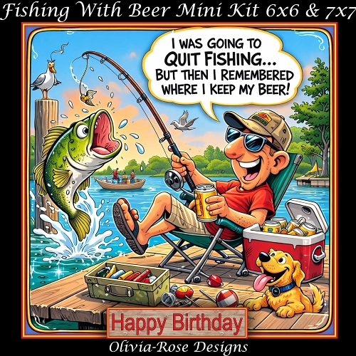 cup1433422_104105 - Fishing With Beer Mini Kit  **Includes 6x6 & 7x7 Card Bases** 