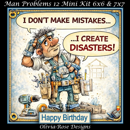 cup1433636_104105 - Man Problems Mini Kit 12 **Includes 6x6 & 7x7 Card Bases** 