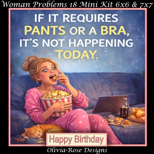 cup1433651_104105 - Woman Problems Mini Kit 18 **Includes 6x6 & 7x7 Card Bases** 
