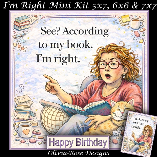 cup1436198_104105 - Im Right Mini Kit **Includes 5X7, 6x6 & 7x7 Card Bases** 