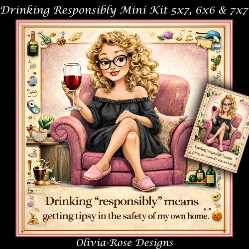 cup1436782_104105 - Drinking Responsibly Mini Kit **Includes 5X7, 6x6 & 7x7 Card Bases** 