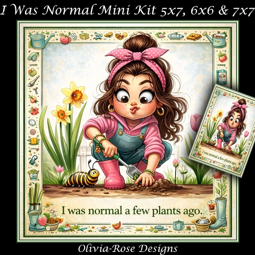 cup1436978_104105 - I Was Normal Mini Kit **Includes 5X7, 6x6 & 7x7 Card Bases**