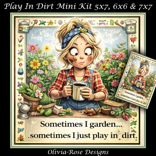 cup1436990_104105 - Play In Dirt Mini Kit **Includes 5X7, 6x6 & 7x7 Card Bases**