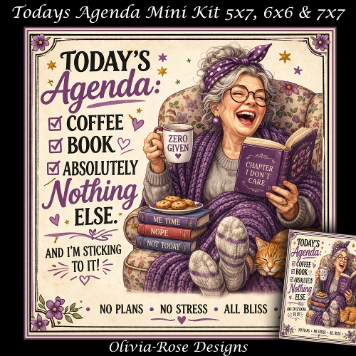 cup1437540_104105 - Todays Agenda Mini Kit **Includes 5X7, 6x6 & 7x7 Card Bases** 