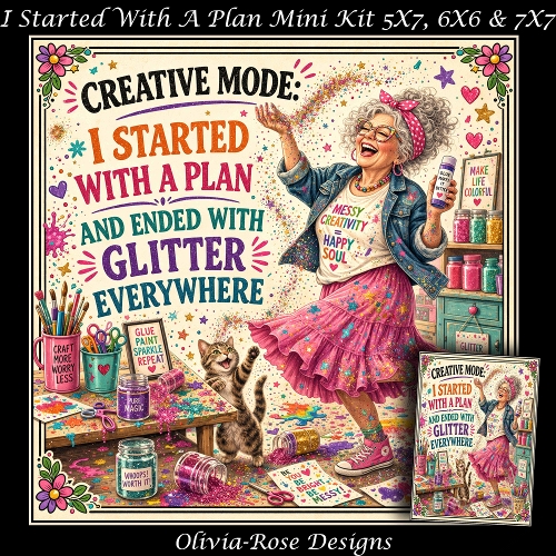 cup1437793_104105 - I Started With A Plan Mini Kit **Includes 5X7, 6x6 & 7x7 Card Bases** 