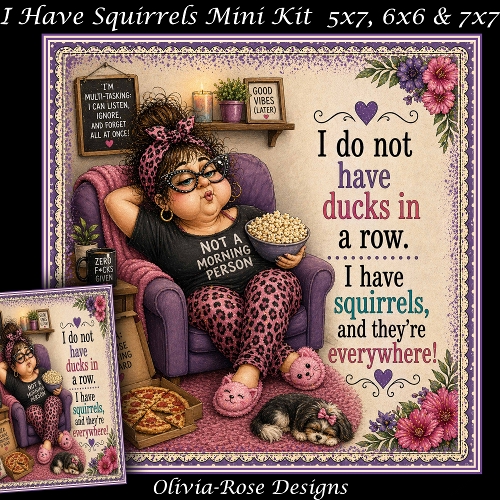 cup1440820_104105 - I Have Squirrels Mini Kit   **Includes 5X7, 6x6 & 7x7 Card Bases** 