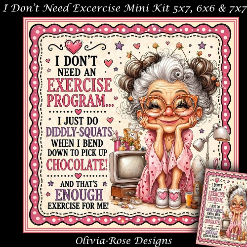 I Dont Need Excercise Mini Kit  