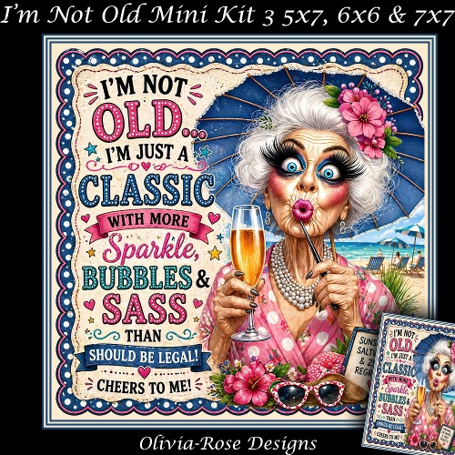 cup1441205_104105 - Im Not Old Mini Kit 3 **Includes 5X7, 6x6 & 7x7 Card Bases** 