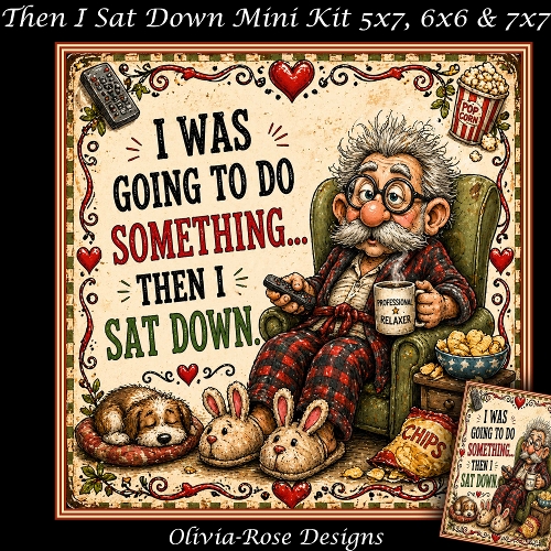 cup1441800_104105 - Then I Sat Down Mini Kit  **Includes 5X7, 6x6 & 7x7 Card Bases** 
