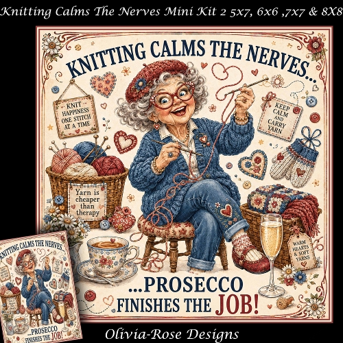 Knitting Calms The Nerves Mini Kit   