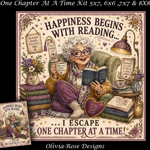 cup1445976_104105 - One Chapter At A Time Mini Kit **Includes 5X7, 6x6, 7x7 8X8 Card Bases** 