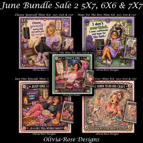 June Bundle Sale 2 **Includes 5x7, 6x6 & 7x7 Card Bases** 