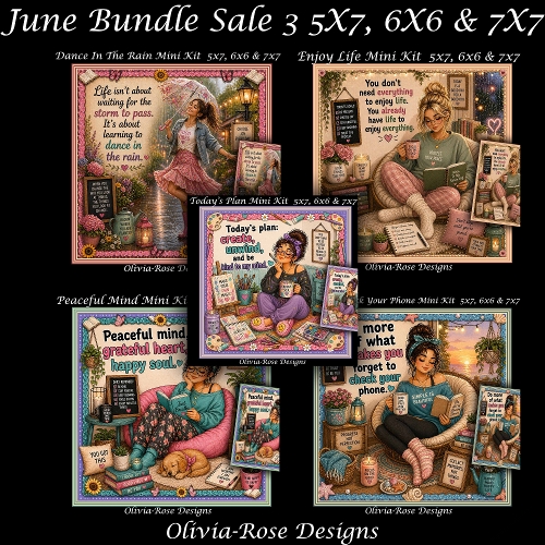 June Bundle Sale 3 **Includes 5x7, 6x6 & 7x7 Card Bases** 