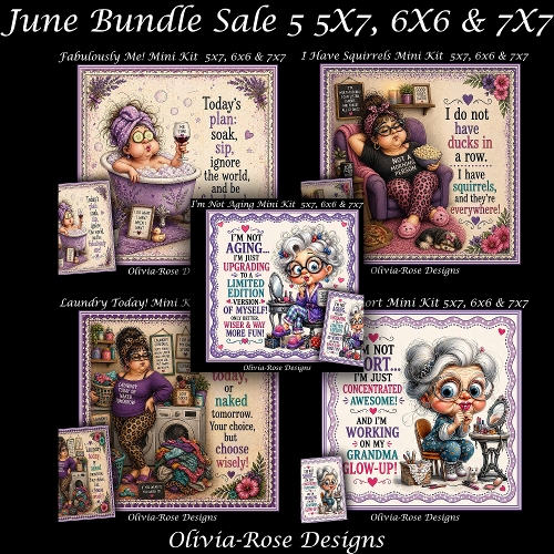 June Bundle Sale 5 **Includes 5x7, 6x6 & 7x7 Card Bases** 