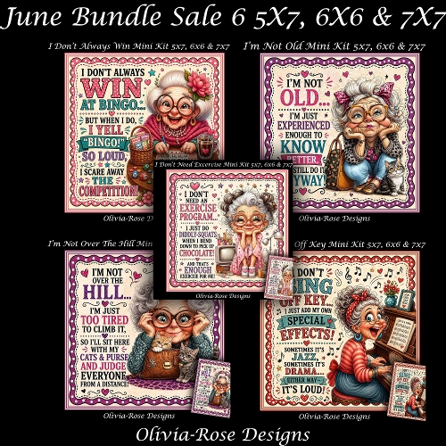 June Bundle Sale 6 **Includes 5x7, 6x6 & 7x7 Card Bases** 