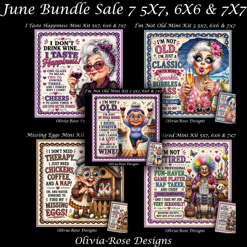 June Bundle Sale 7 **Includes 5x7, 6x6 & 7x7 Card Bases** 