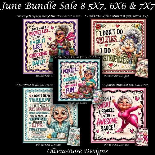 June Bundle Sale 8 **Includes 5x7, 6x6 & 7x7 Card Bases** 