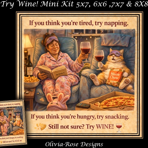 cup1446783_104105 - Try Wine! Mini Kit **Includes 5X7, 6x6, 7x7 8X8 Card Bases** 
