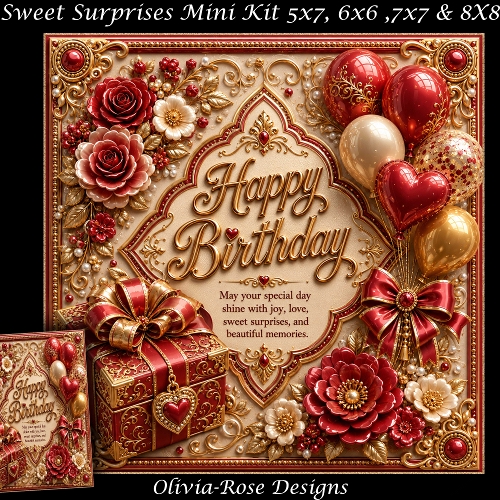 cup1450262_104105 - Sweet Surprises Mini Kit **Includes 5X7, 6x6, 7x7 8X8 Card Bases**   