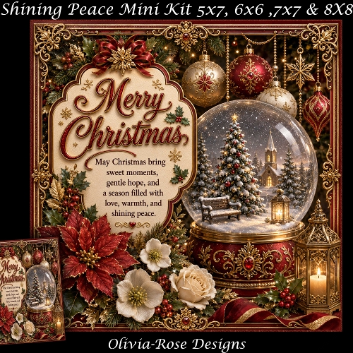 cup1452589_104105 - Shining Peace Mini Kit **Includes 5X7, 6x6, 7x7 8X8 Card Bases**   