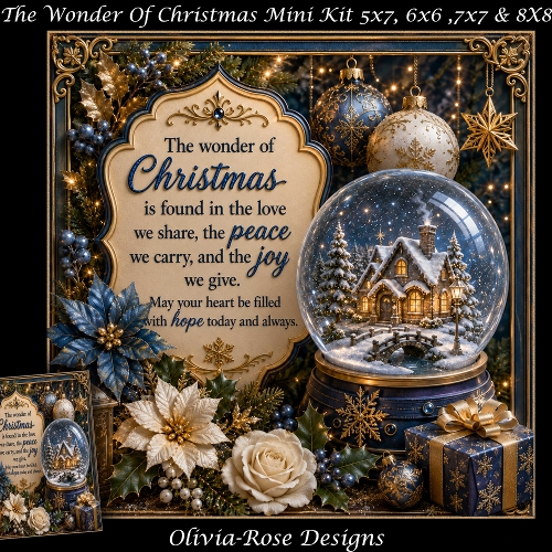 cup1452709_104105 - The Wonder Of Christmas Mini Kit **Includes 5X7, 6x6, 7x7 8X8 Card Bases**   