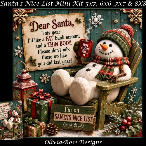 Santas Nice List Mini Kit  