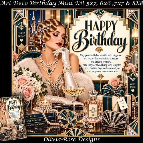 Art Deco Birthday Mini Kit  