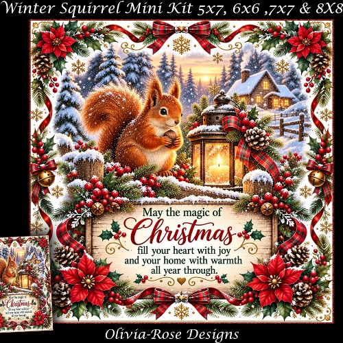 Winter Squirrel Mini Kit  