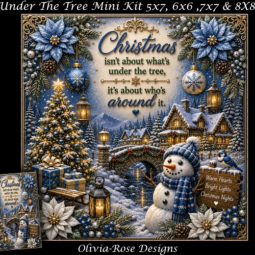Under The Tree Mini Kit **Includes 5X7, 6x6, 7x7 8X8 Card Bases**   