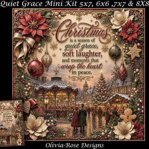 Quiet Grace Mini Kit **Includes 5X7, 6x6, 7x7 8X8 Card Bases**   