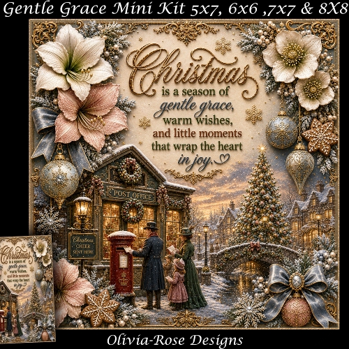 Gentle Grace Mini Kit **Includes 5X7, 6x6, 7x7 8X8 Card Bases**   