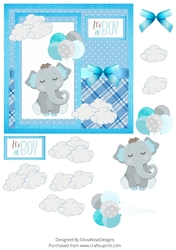 New Baby Boy Elephant With Baloons