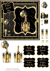 Gold Champagne Quick Card #1