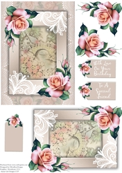 Flowers & Lace Card front #1