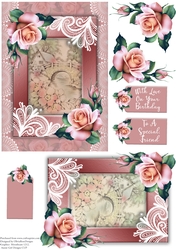 Flowers & Lace Card front #2