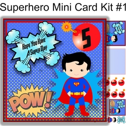 Superhero Mini card kit #1 7x7