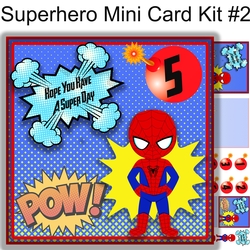 Superhero Mini card kit #2 7x7