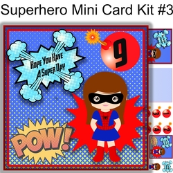 Superhero Mini card kit #3 7x7