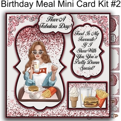 Birthday Meal Mini Card Kit #2