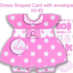 Dress Shaped Card kit #2 with Envelope