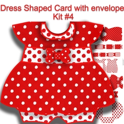 Dress Shaped Card kit #4 with Envelope