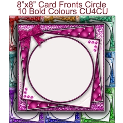 Layered Circle Card Fronts 8x8 Bold colors #1 CU4CU
